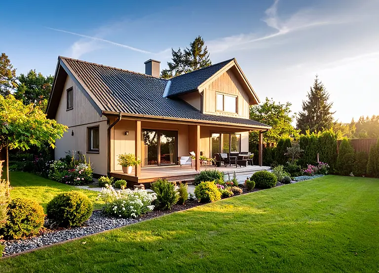 Großes Haus mit Garten