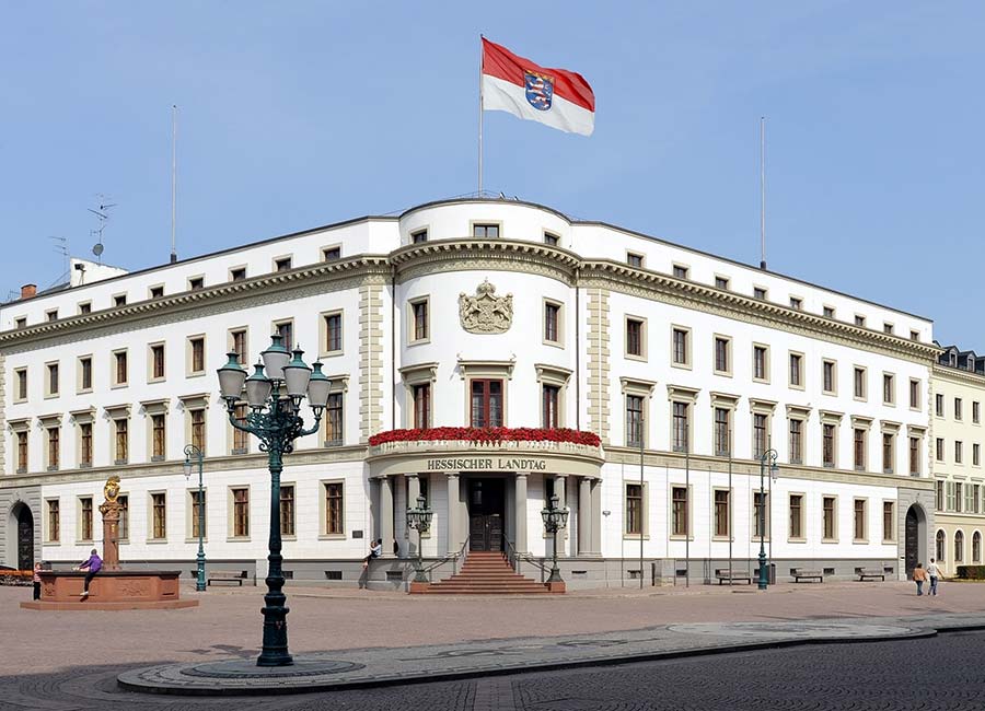 Der historische hessische Landtag in Wiesbaden