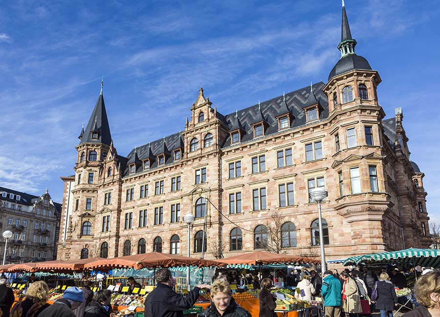 Der Markt in Wiesbaden